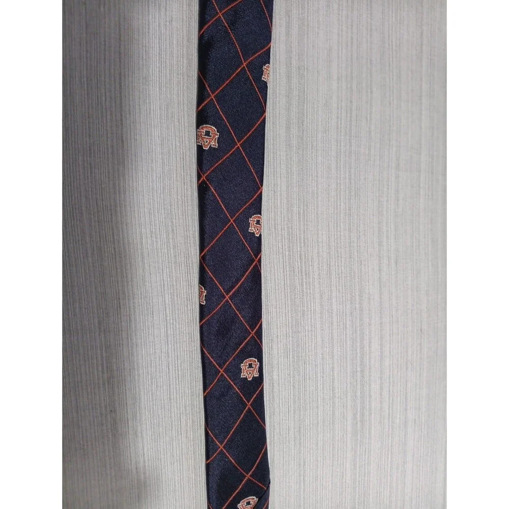 Auburn University AU All Over Print 100% Silk Neck Tie By Rah Rah Made In USA